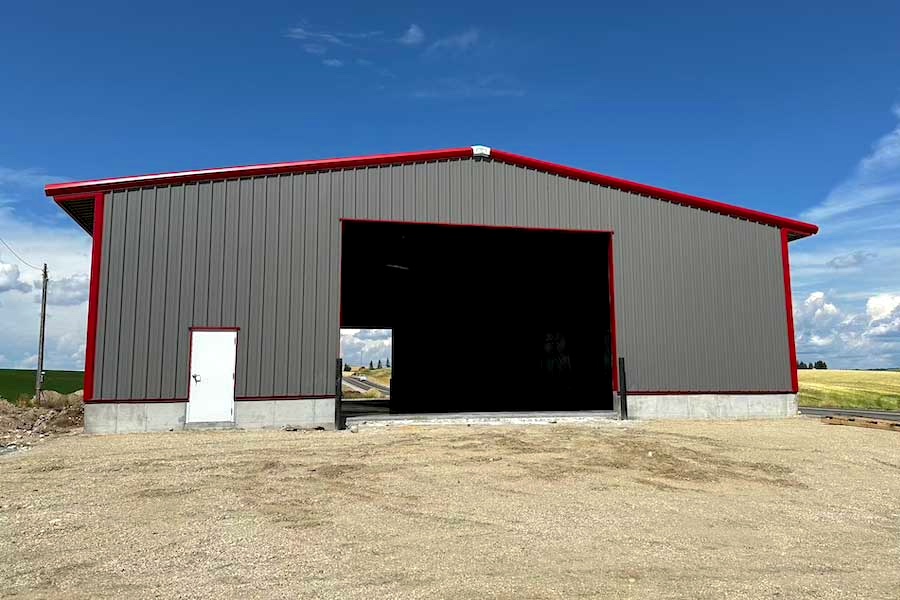 steel building under construction